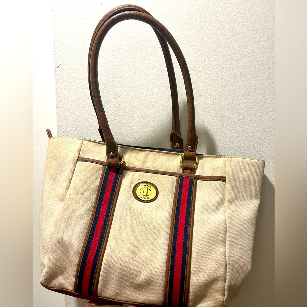 Tommy Hilfiger canvas tote 2000s